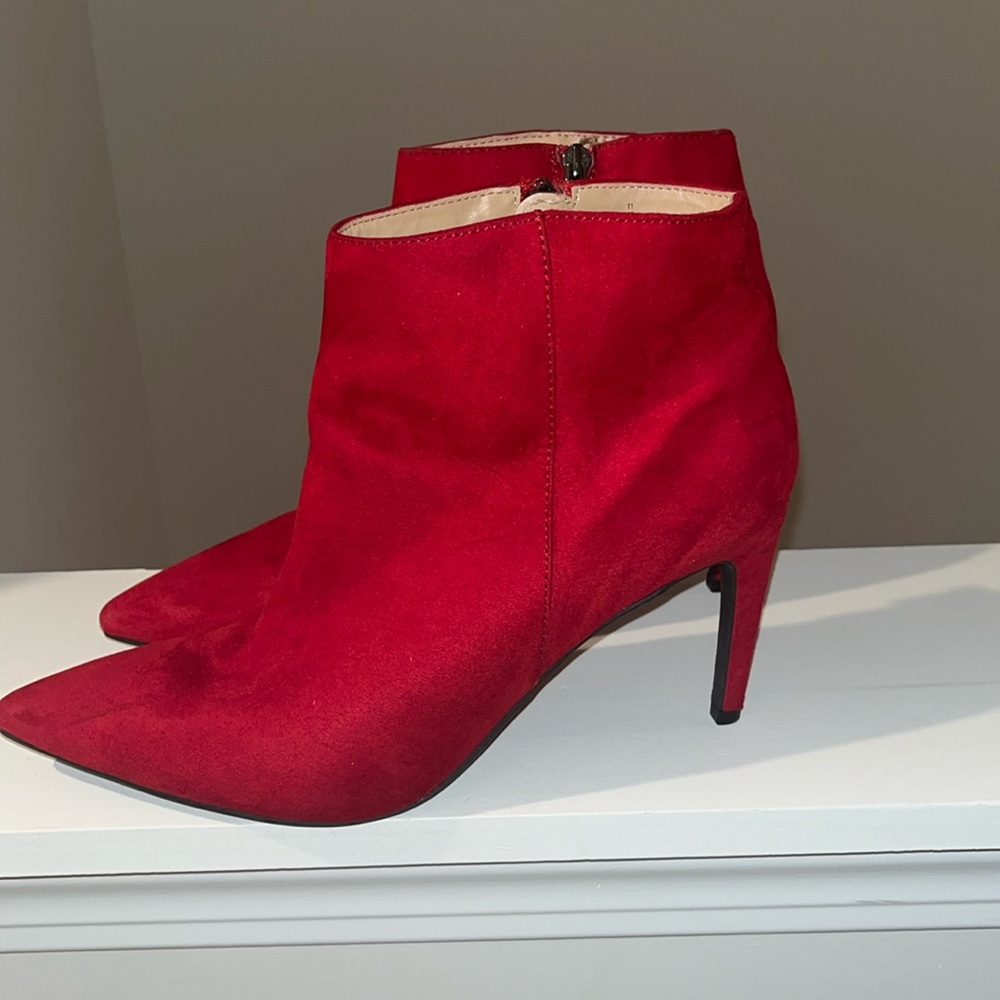 a.NewDay Faux Suede Red Booties!